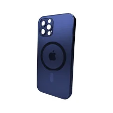 Чохол для смартфона AG Glass Matt Frame Color MagSafe Logo for Apple iPhone 12 Pro Max Navy Blue (AGMattFrameMGiP12PMDBlue)