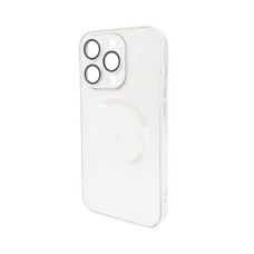 Чехол для смартфона AG Glass Matt Frame Color MagSafe Logo for Apple iPhone 15 Pro Pearly White (AGMattFrameMGiP15PWhite)