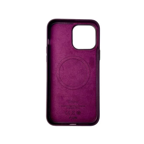 Чехол для смартфона Leather AAA Full Magsafe IC for iPhone 14 Pro Dark Cherry (L..