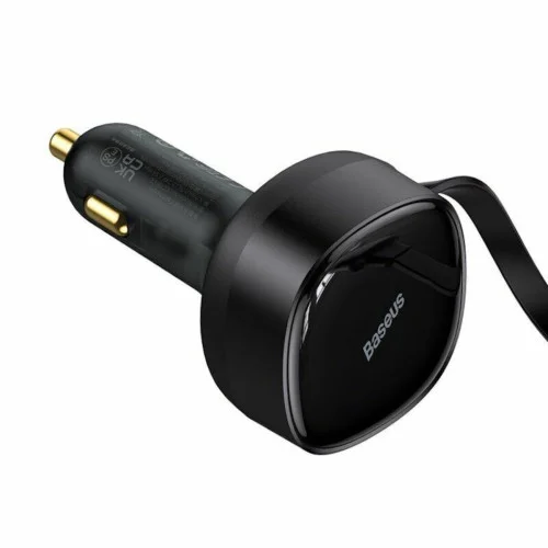 Автомобильное зарядное устройство Baseus Enjoyment Retractable 2-in-1 Car Charge..