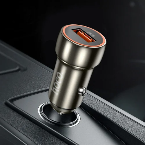 Автомобільний зарядний пристрій HOCO Z46 Blue shield single port QC3.0 18W (Micr..