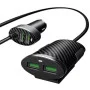 Автомобільний зарядний пристрій CHAROME C7 4-Port Front and Back Seat Car Charger Black Автомобільний зарядний пристрій CHAROME C7 4-Port Front and Back Seat Car Charger Black