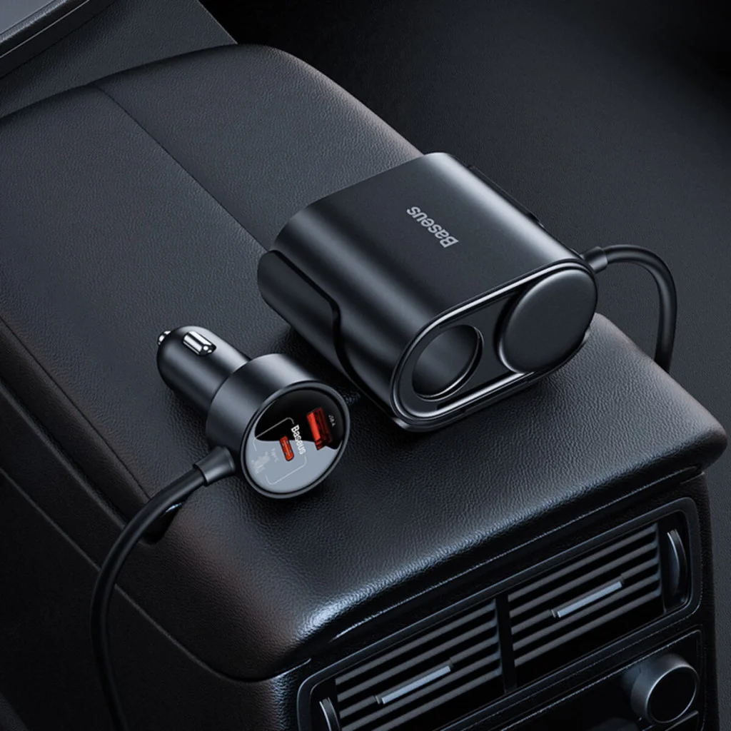 Автомобільний зарядний пристрій Baseus High Efficiency Pro 1-for-2 Car Cigarette Lighter 30W Cosmic Black