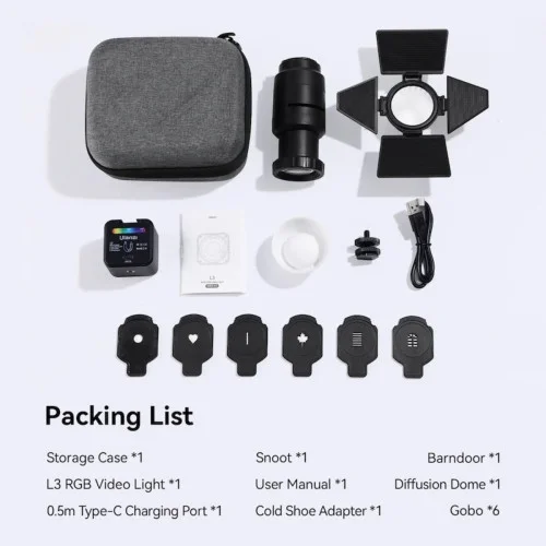 Відеосвітло Ulanzi Vijim L3 RGB COB Fill Light (UV-L052GBB1 L3 RGB) (UV-L052GBB1)