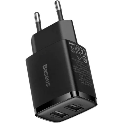 Мережевий зарядний пристрій Baseus Compact Charger 2U 10.5W EU Black (CCXJ010201..