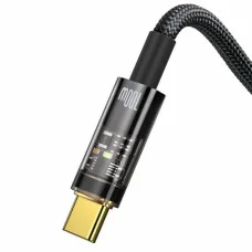 Кабель Baseus Explorer Series Auto Power-Off Fast Charging Data Cable USB to Type-C 100W 2m Black (CATS000301)