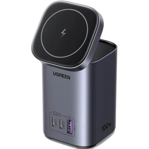 Зарядний пристрій UGREEN CD342 100W 2-in-1 GaN Charging Station EU (Space Gray)(..