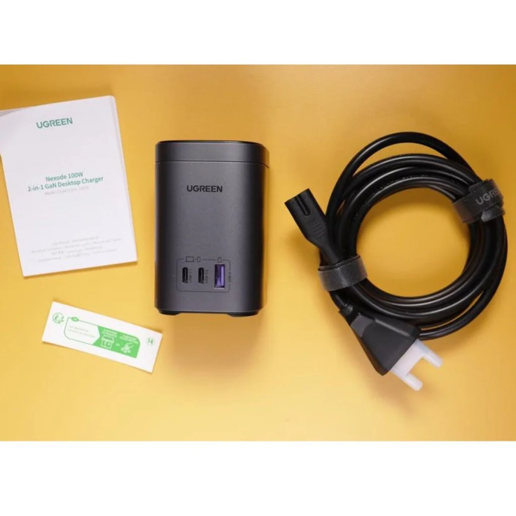 Зарядний пристрій UGREEN CD342 100W 2-in-1 GaN Charging Station EU (Space Gray)(UGR-15076)