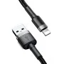 Кабель Baseus Cafule Cable USB For Lightning 2.4A 1m Gray+Black (CALKLF-BG1) Кабель Baseus Cafule Cable USB For Lightning 2.4A 1m Gray+Black (CALKLF-BG1)