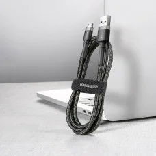 Кабель Baseus cafule Cable USB For Micro 2.4A 0.5M Gray+Black (CAMKLF-AG1)