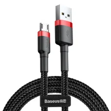Кабель Baseus Cafule Cable USB For Micro 2.4A 1m Red+Black (CAMKLF-B91)