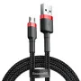 Кабель Baseus Cafule Cable USB For Micro 1.5A 2m Red+Black (CAMKLF-C91) Кабель Baseus Cafule Cable USB For Micro 1.5A 2m Red+Black (CAMKLF-C91)