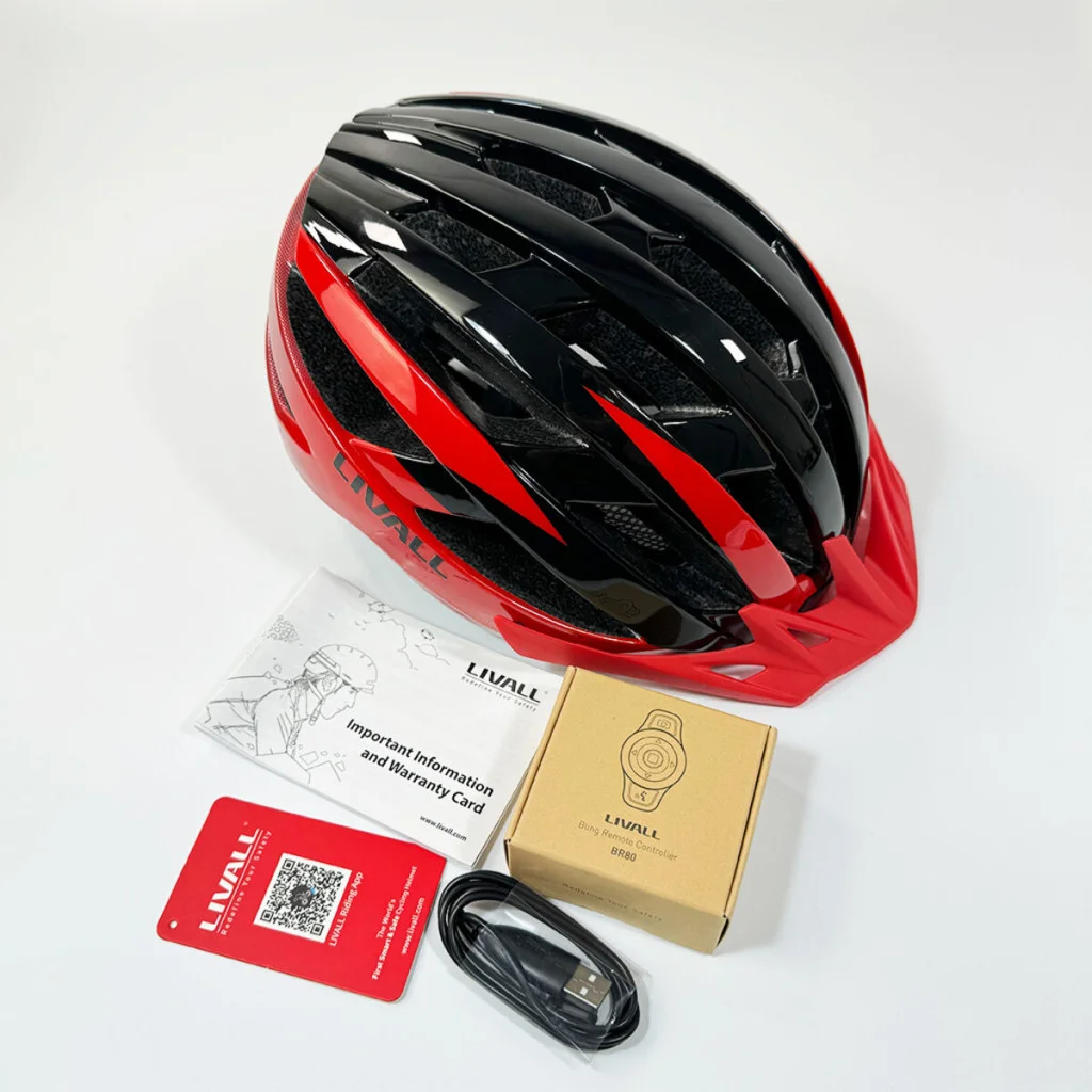 Захисний шолом Livall MT1 NEO (M) Black/Red (54-58см) (LIV-T0MT1N-1243)