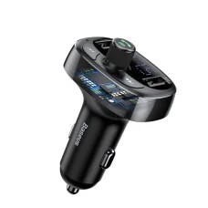 АЗП з FM-модулятор Baseus T Shaped S-09 Car Bluetooth MP3 Player Black
