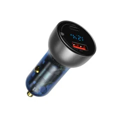 АЗП Baseus Particular Digital Display QC+PPS Car Charger 65W Dark Gray Cable(Type-C toType-C100W 1m)