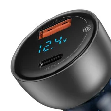 АЗП Baseus Particular Digital Display QC+PPS Car Charger 65W Dark Gray Cable(Type-C toType-C100W 1m)