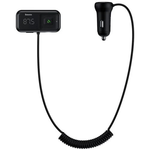 АЗП з FM-модулятором Baseus T Shaped S-16 Car Bluetooth MP3 Player Black