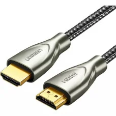 Кабель HDMI v2.0 UGREEN HD131 HDMI CARBON FIBER ZINC ALLOY CABLE 3M (GRAY) (UGR-50109)