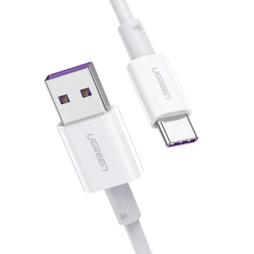 Кабель USB Type-C 5A 40W білий 2м. Ugreen 5A US253